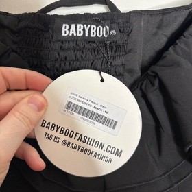 NWT Babyboo Savanna Playsuit Frilly Ruffle Off The Shoulder In Black Size XS