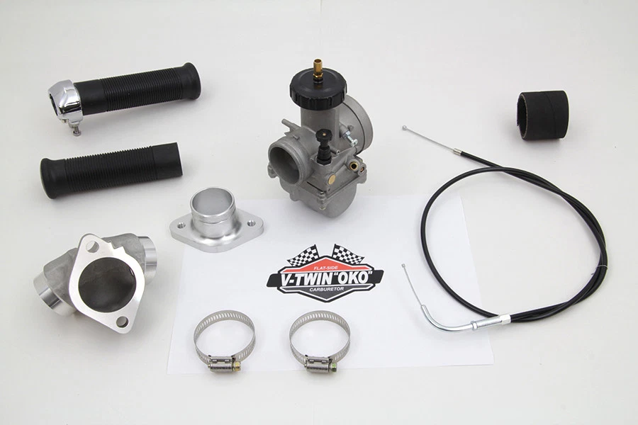 Kit de carburador deslizante plano OKO de 38 mm para Harley Davidson Foto 3 de 4
