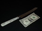 Vintage Kent Silversmith Shefield England Bread Knife 14.5" Mother of Pearl — photo 5