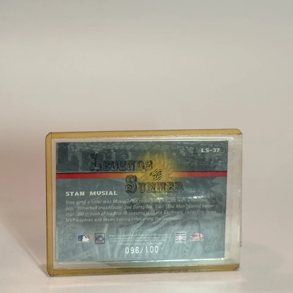 2003 Donruss Signature Series Legends of the Summer Stan Musial 96/100 - Image 2 of 2