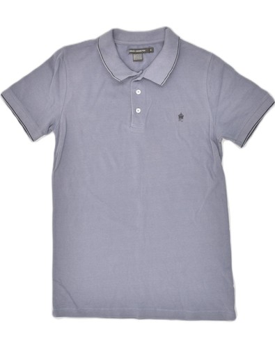 FRENCH CONNECTION Mens Polo Shirt Small Grey Cotton AD83