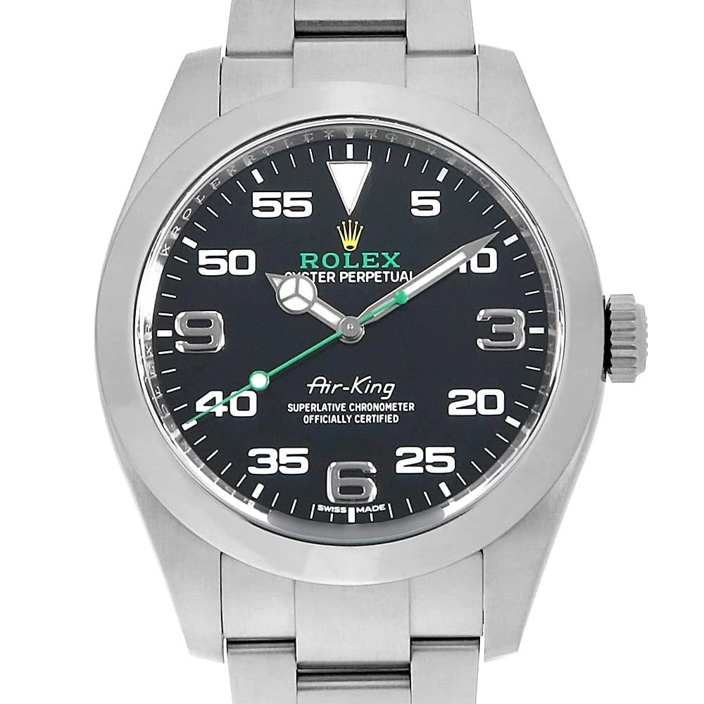 ROLEX Air king 116900 black Random Number second hand mens