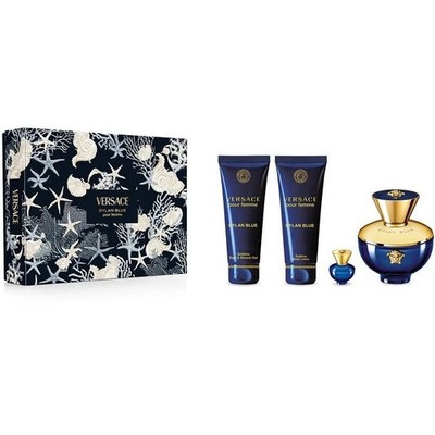 Dylan Blue by Versace Fragrance for Women 4 Piece Gift Set