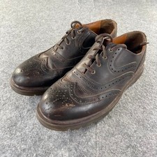 Vintage 90s Made In england Dr martens Brown lether Oxford shoes mens US 10