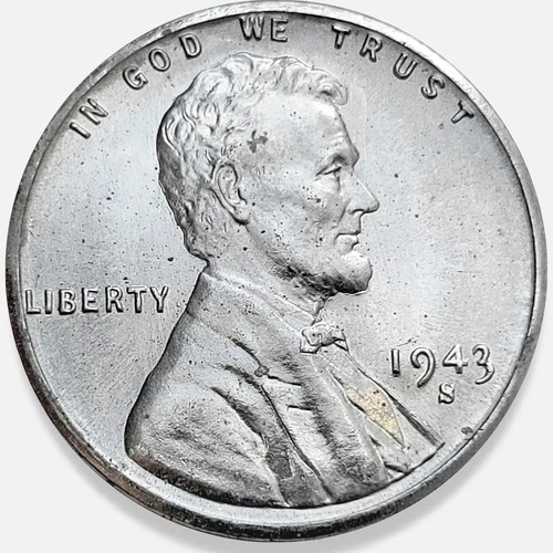 1943-S Steel Lincoln Wheat Penny 1c Cent GEM BU Unc * Original Surface * 1943S
