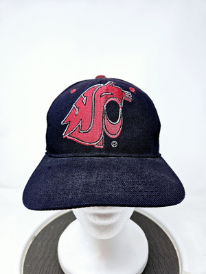 VINTAGE Washington State Hat Adult Fitted 6 7/8 Cougars Zephyr Graf-x Script