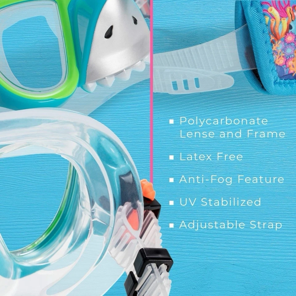 Pequeño Lote Gafas Niños para Nadar 4-7 - Máscara de Snorkel Niños Gafas de Piscina con Foto 4 de 4