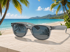 Ray-Ban RB2132 64503R Wayfarer Transparent Grey Polarized 55mm Sunglasses