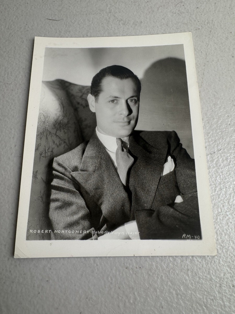 Original 1930'S Vintage Photograph of Robert Montgomery, MGM