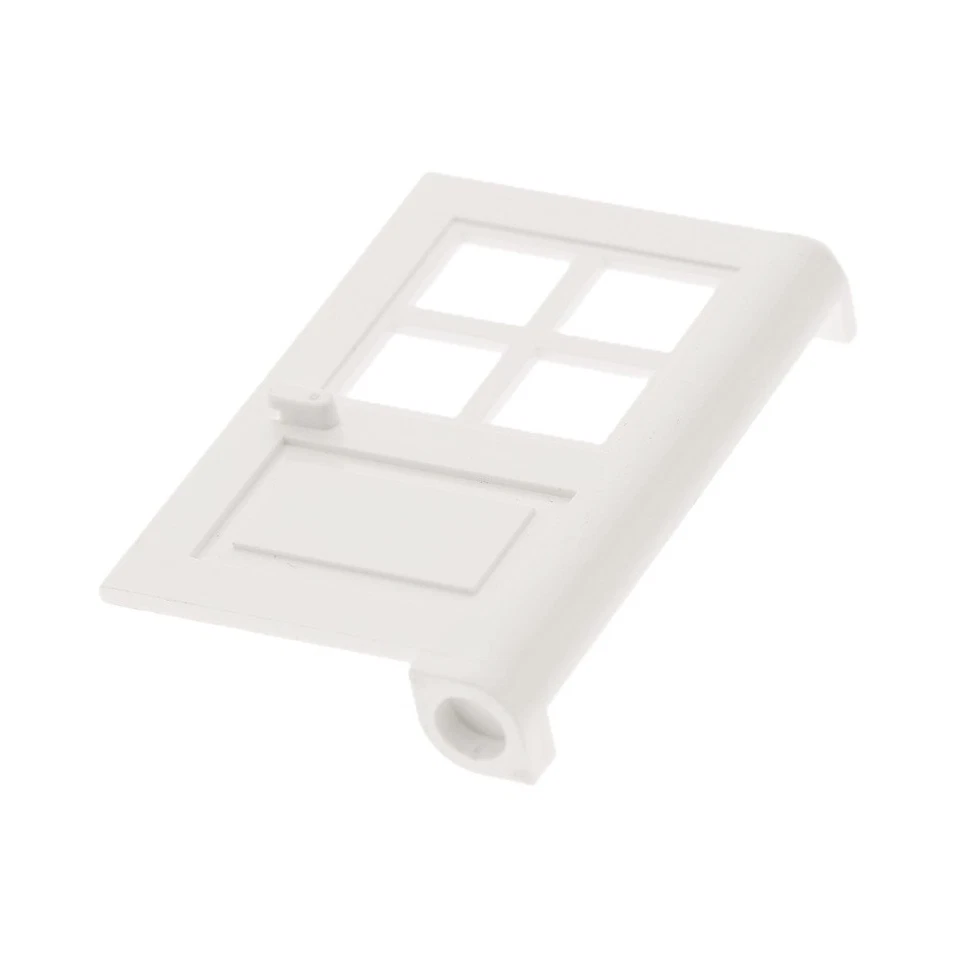 1x Lego Tür Blatt 1x4x5 Fenster Kreuz weiß Typ3 Ellipse zu Haustür 386101 3861