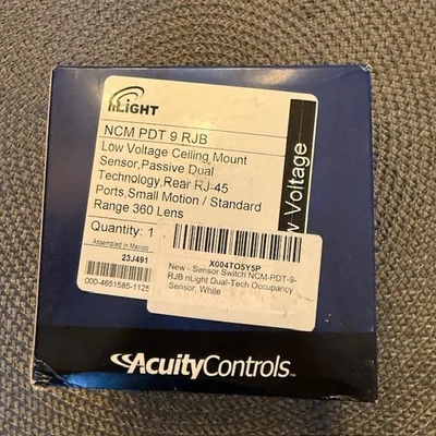 Acuity Controls nLight NCM PDT 9 RJB Ceiling Mount Occupancy Sensor | NEW