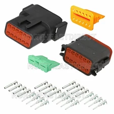12 Pin Black Deutsch DT DT04-12P DT06-12S waterproof electrical connector kit
