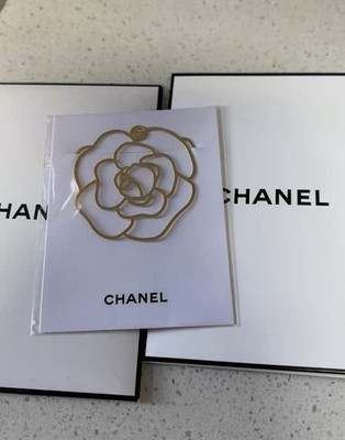 Limited edition Chanel Camellia Gold Tone Bookmark Accessories Elegant Gift 