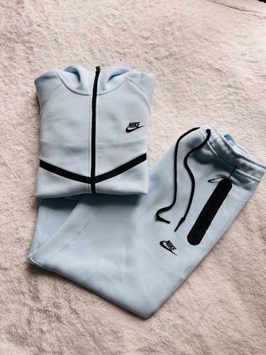 Nike Men Glacier Blue Tech Fleece Full Set • BRAND NEW w/ TAGS 🔥 Size Medium - Picture 2 of 9