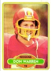 Don Warren RC 1980 Topps #371 Washington Redskins