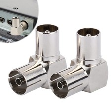 Gments 2Pcs TV PAL Male to Female Adapter Aerial Coaxial Small, Copper