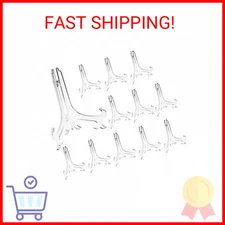 Artliving 7 Inch Clear Plastic Easels or Stand/Plate Holders to Display Pictures