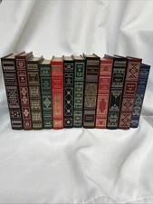 VTG Franklin Library Leatherette Bound Classics Lot Of 12 – Gold Gilded Edges