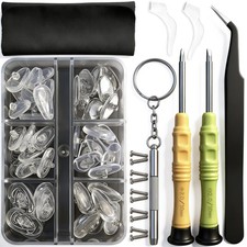 Eyeglass Nose Pads, 22 Pairs Screw-in Eyeglasses Nose Pads, Upgraded Glasses