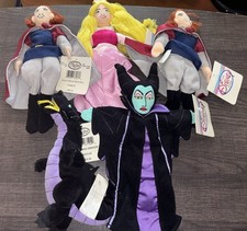 LOT Of 5 VINTAGE NEW NWT Disney Store SLEEPING BEAUTY Bean Bag Plush US