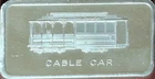 1973 Patrick Mint Cleveland Cable Car 1oz .999 Fine Silver Vintage Art Bar
