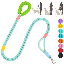 JSXD 5FT Heavy Duty Double Handle Dog Training Leash Comfortable Padded