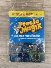Vintage Presto Magix 1980 Batman & Robin Bat Cave Sealed Transfer Game DC Comics