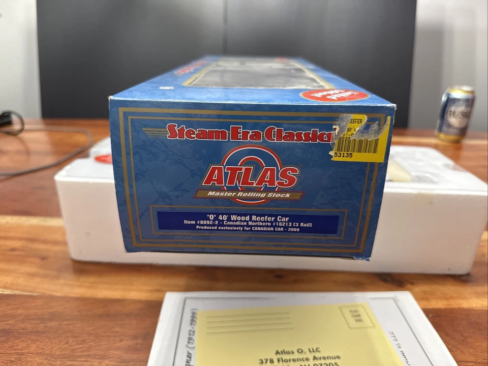 RARE Atlas "O" 40' Canadian Northern Wood Reefer Steam Era #8092-2 3-Rail QUEBEC - Image 3 of 3