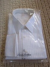 NWT BROOKS BROTHERS Golden Fleece White Egyptian Cotton Tuxedo Shirt Sz 18/35
