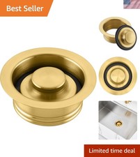 Durable Garbage Disposal Flange  Stopper - Fits 3-1/2  Openings in Brushed Gold