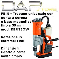 FEIN - Trapano universale,attacco WELDON,base magnetica fino a 35mm cod. KBU35QW