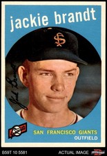 1959 Topps #297 Jackie Brandt Giants RC 8 - NM/MT
