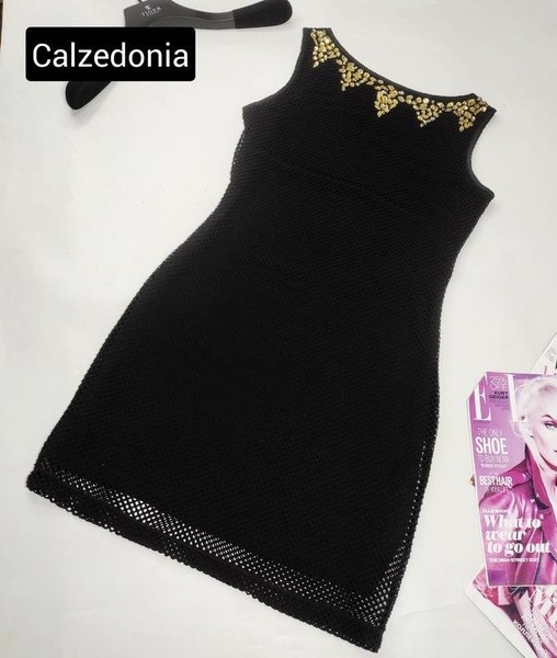 Women Calzedonia Dress Black Mesh 36 / S / 44