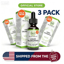 3 Liquid Chlorophyll-Natural Detox Deodorant Gut Drops Liver Supplement Health