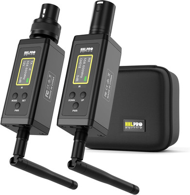 Wireless XLR Transmitter & Receiver, 48V Phantom Power, 470FT Range, UHF System