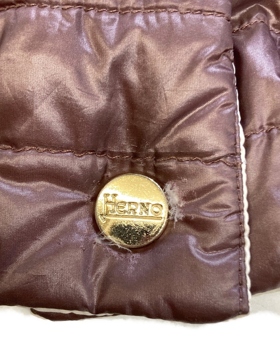 HERNO Reversible Gold Button Light Down Jacket P1… - image 8