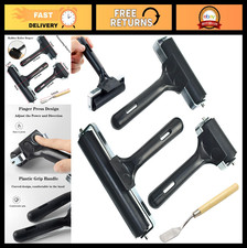 Soft Rubber Brayer Rollers for Crafting  Printmaking - 4 Pack 2.4", 4", 6"  