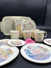 Vintage 1984 Barbie Birthday Party Melamine Dish Set -cups,plates And Trays. ML