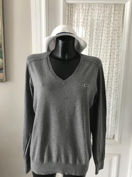 Men Lacoste Sweater Grey Cashmere 38 / M / 46