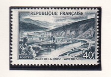 🦬Timbre France N°842A Neuf * Vallée de la Meuse 1949🦬