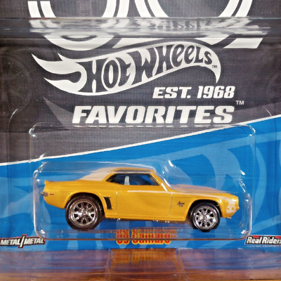 Hot Wheels Preimum 50th Favorites '69 Camaro Yellow Real Riders