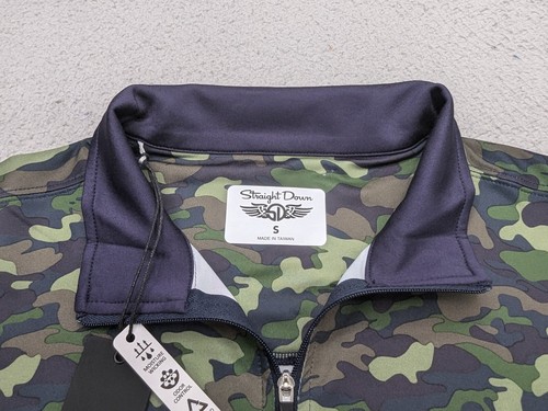 Straight Down Jacket Mens Small Camo LS Golf Bunker ⛳ Bunker Overshirt Logo - Picture 4 of 11