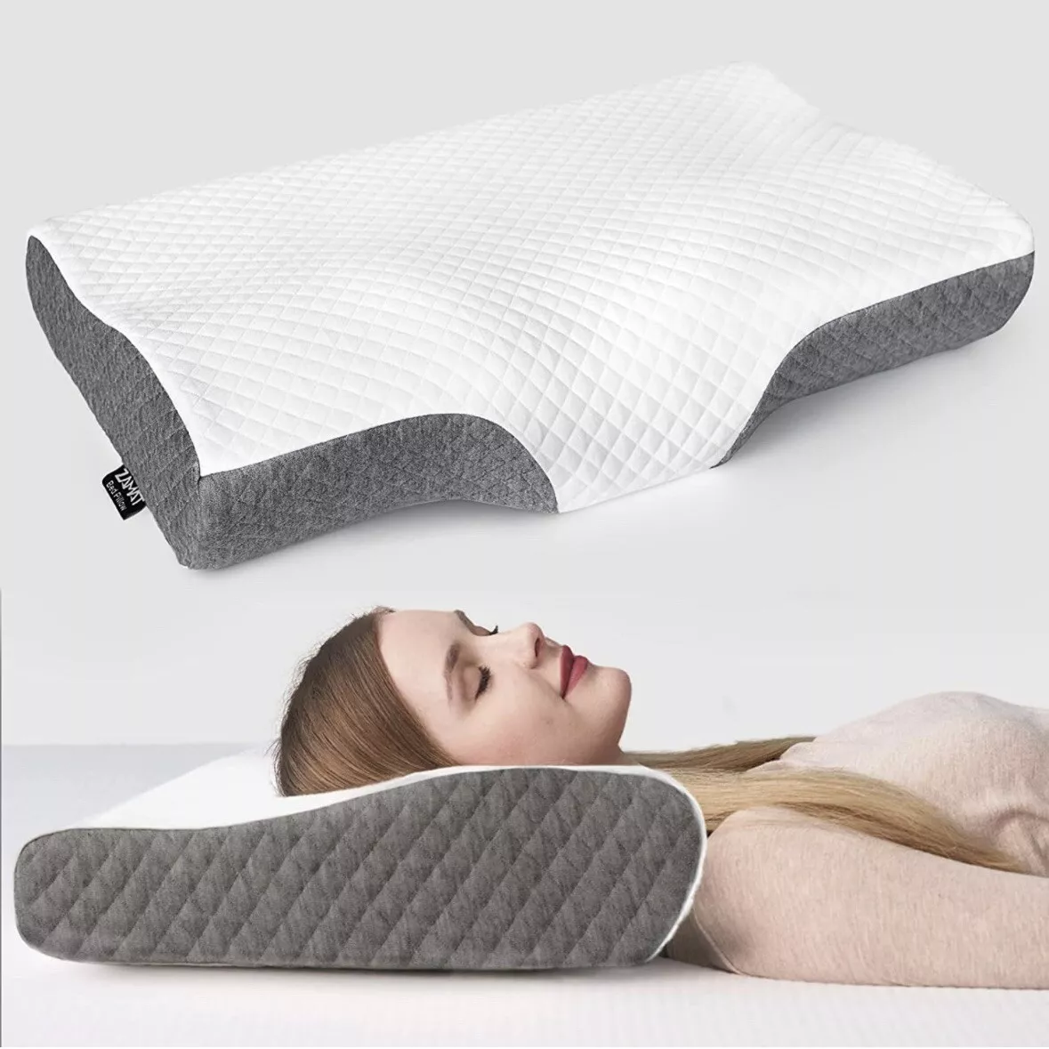 Ergonomic Contour Memory Foam Pillow