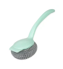 Green Cleaning Dish Scrubber with Scraper