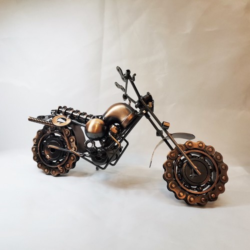 Handgefertigte Metall Motorrad Skulptur Motorrad Modell Rustikal Eisen Kunst Wohndeko - Bild 19 von 24