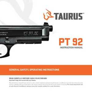 Taurus PT 92 Instruction Owner's Manual (Copy) | eBay