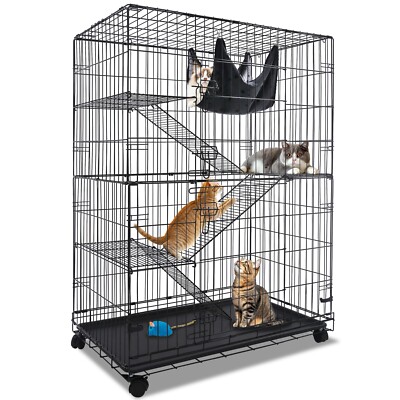 Homey Pet 50 Inch Cat Cages Indoor, Large 4-Tier Cat Jamaica