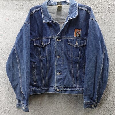 Vintage Harley Davidson Jean Jacket Men's Large Blue Denim