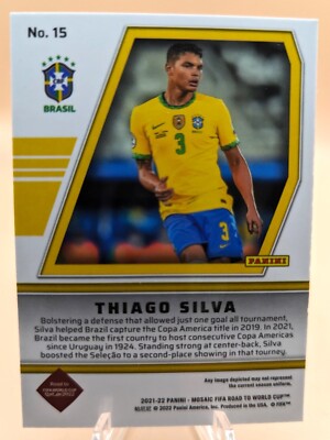 2021-22 Mosaic FIFA Road to World Cup Thiago Silva Will to Win #15