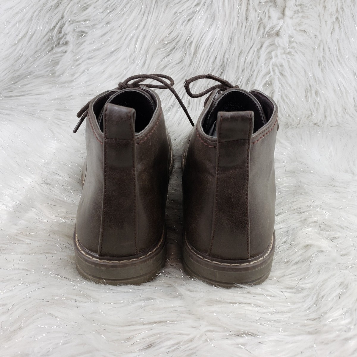 IZOD Cally Brown Leather Casual Chukka Boots Mens Size 9 M 